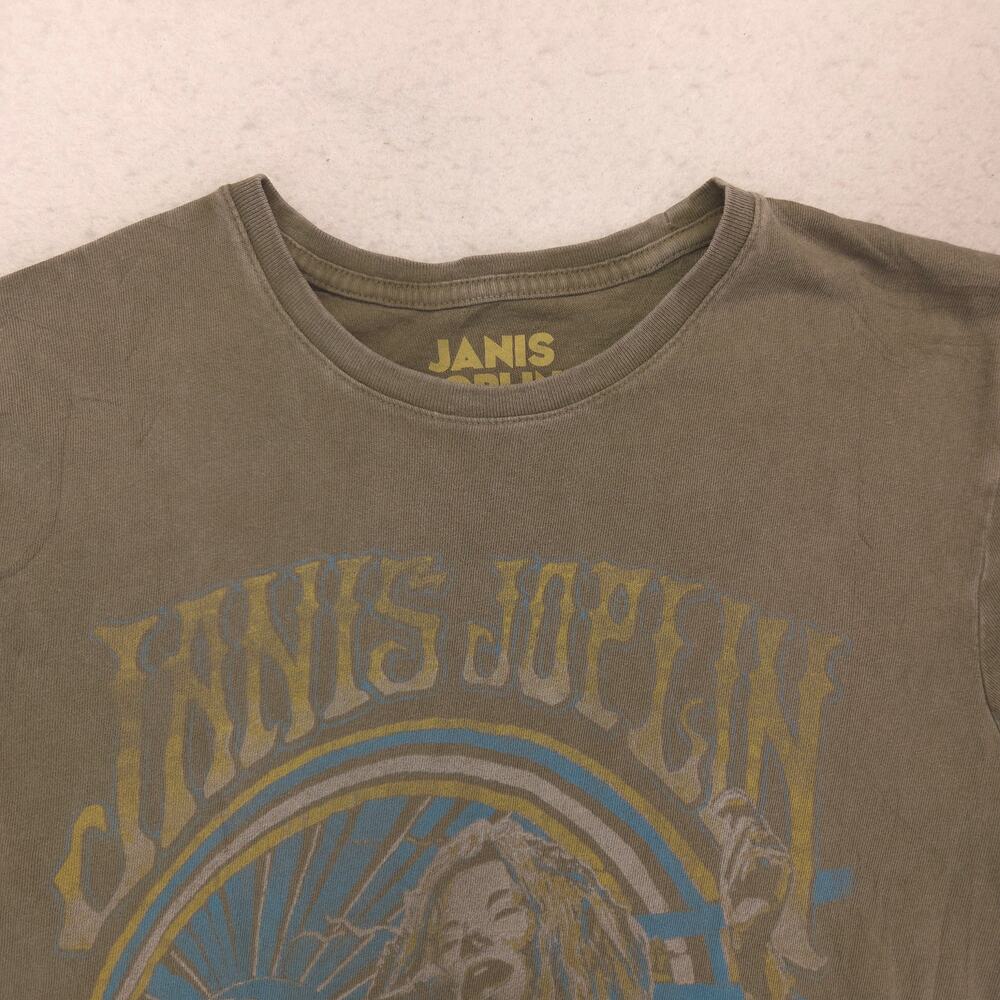 Janis Joplin Band Short Sleeve Crew Neck T-Shirt Adult Mens Size Small S Green